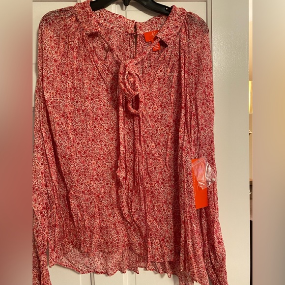 ML Monique Lhuillier Neck-Tie Blouse - Picture 2 of 8